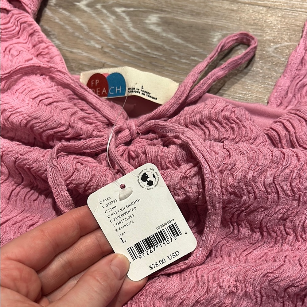 FP Beach Pink Textured Dress